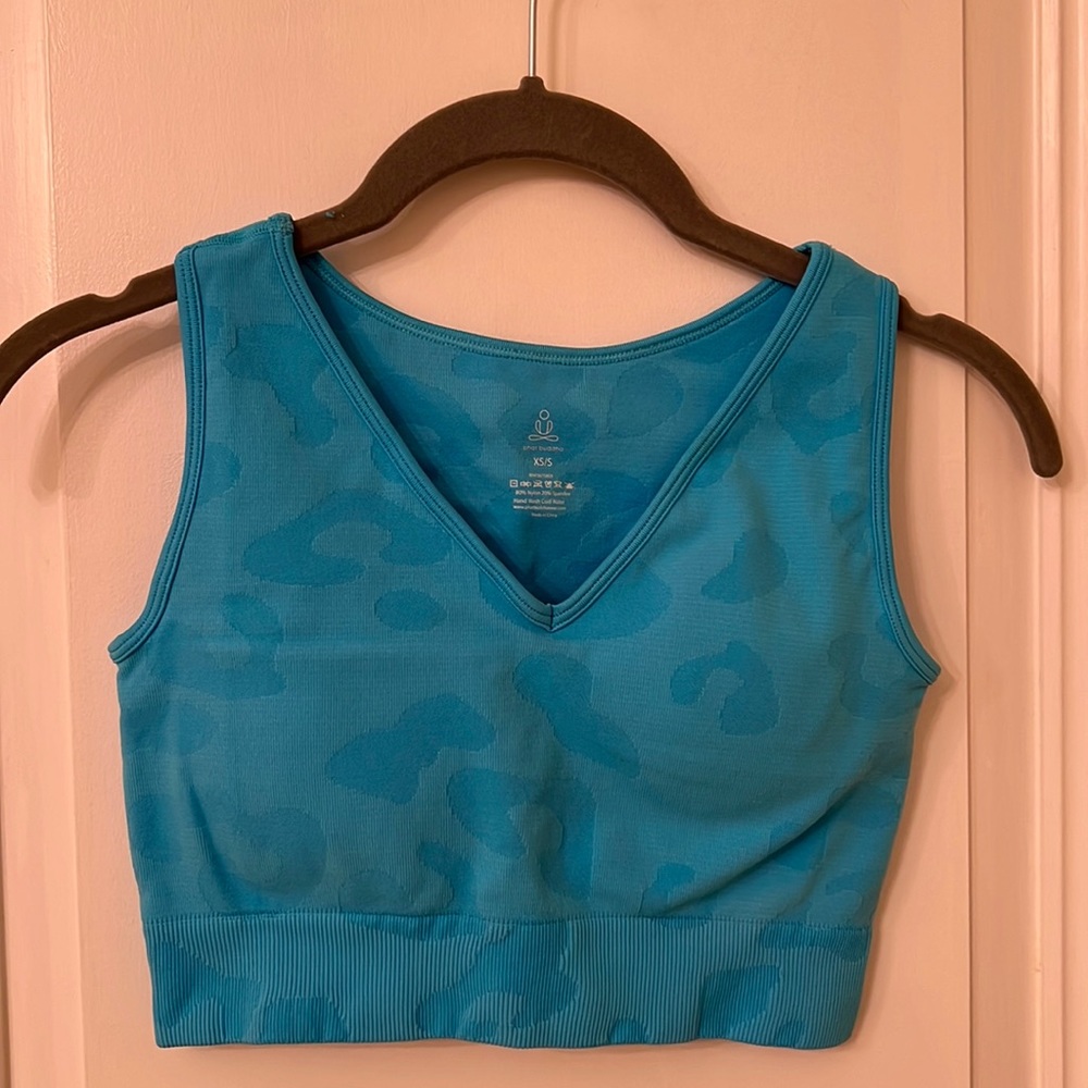 NWOT Phat Buddha X Honestly Kate blue Gummy Leopard Bra - Picture 1 of 5